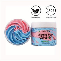 2PCS Whipped Bath Soap Shea Butter Scrub