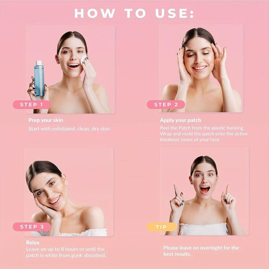 Acne Patch Pink Heart Shaped Hydrocolloid Acne Patches For Face