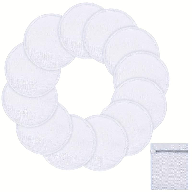 Reusable Makeup Remover Pads 12 Pack Microfiber Facial Cleaning Puff