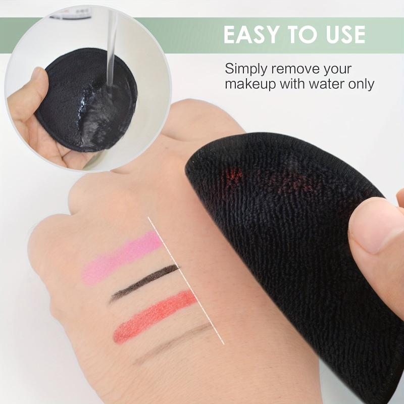 Reusable Makeup Remover Pads 12 Pack Microfiber Facial Cleaning Puff