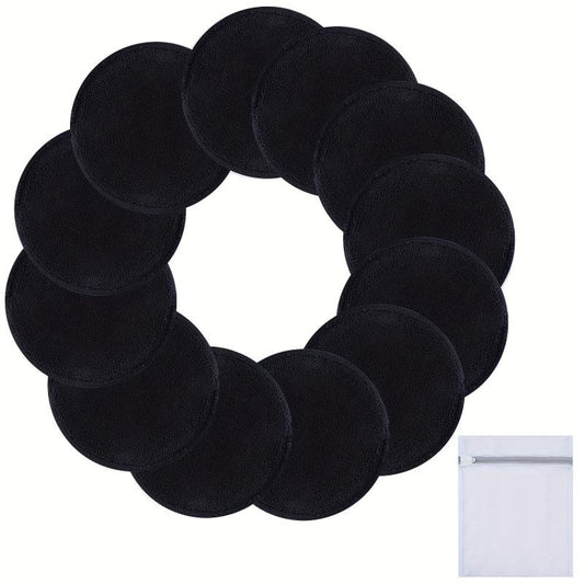 Reusable Makeup Remover Pads 12 Pack Microfiber Facial Cleaning Puff
