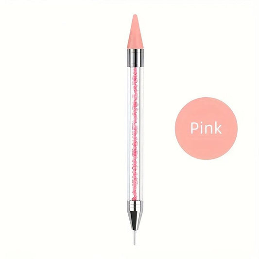 Dual Ended Nail Rhinestone Picker Dotting Tool Crystal Handle