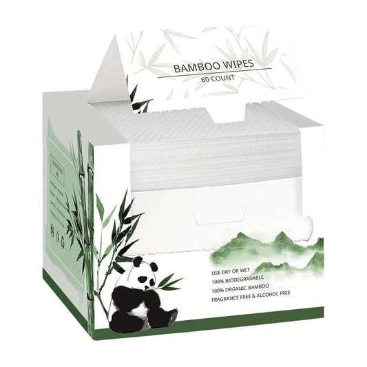 4 Bamboo Fiber Face Towels Biodegradable Extra Thick Soft Cleansing