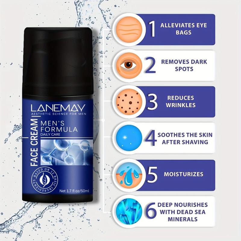 Men's Facial Cream for Moisturizing and Soothing Skin - 50ml