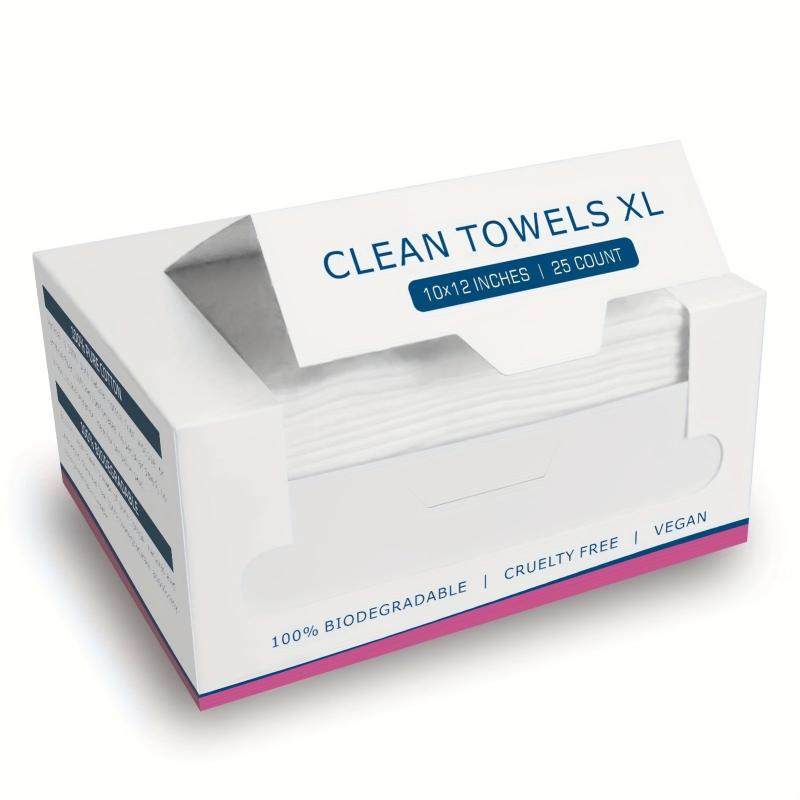 Large 100% Cotton Face Towels 25 Count - Ideal for Washing, Wiping, and Cleaning