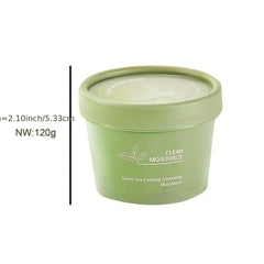 Green Tea Face Mask Kaolin Clay Mud Mask for Blackhead Removal and Exfoliation