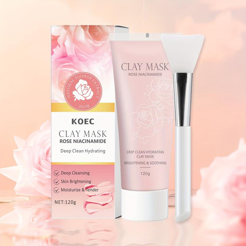 Rose & Niacinamide Clay Mask Deep Cleaning Nourish Mud Mask