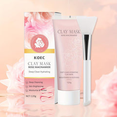 Rose & Niacinamide Clay Mask Deep Cleaning Nourish Mud Mask