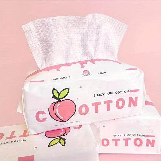 Soft Peach Scented Face Towel 80 Sheets Gentle Cotton Material