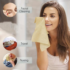 Bamboo Disposable Face Towel Biodegradable Large Dry Face Wipes 60 Count Box