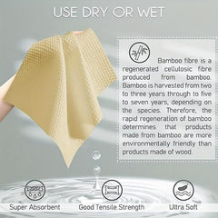 Bamboo Disposable Face Towel Biodegradable Large Dry Face Wipes 60 Count Box