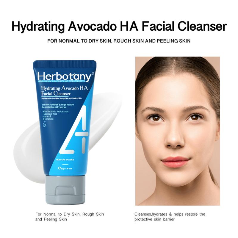 HERBOTANY Avocado Facial Cleanser for Normal to Dry Skin