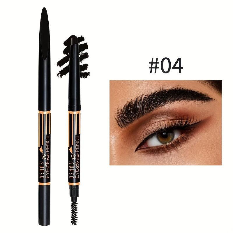 Smudge Proof Waterproof Eyebrow Pencil with Brush
