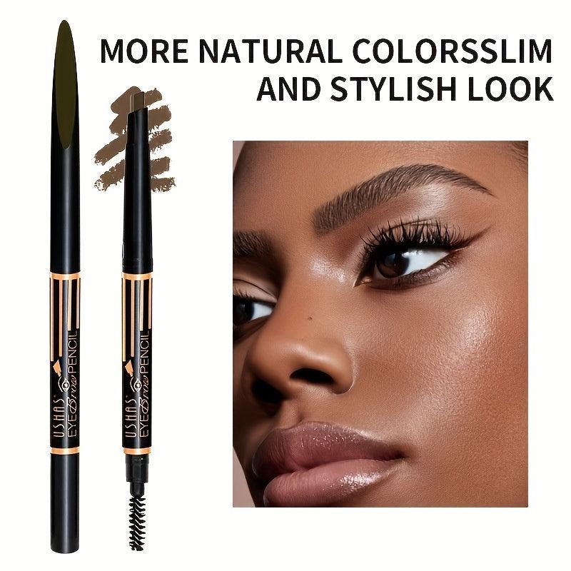 Smudge Proof Waterproof Eyebrow Pencil with Brush