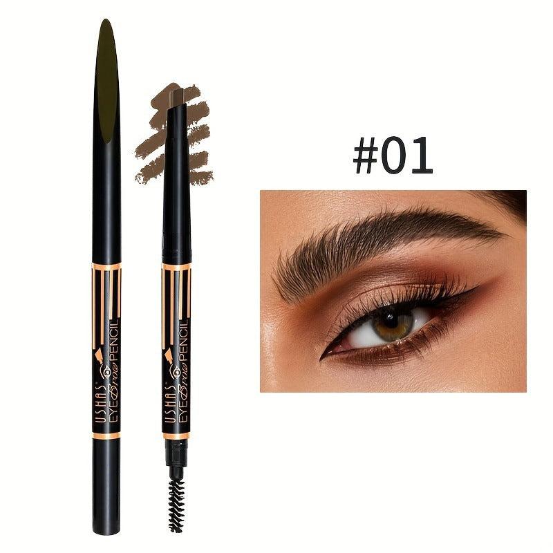 Smudge Proof Waterproof Eyebrow Pencil with Brush