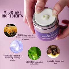 Retinol Face Cream with Hyaluronic Acid - Anti-Aging Wrinkle Reduction