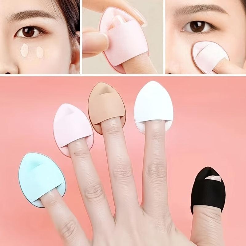 5pcs Mini Makeup Puff Finger Puff Soft Water Drop Makeup Sponges