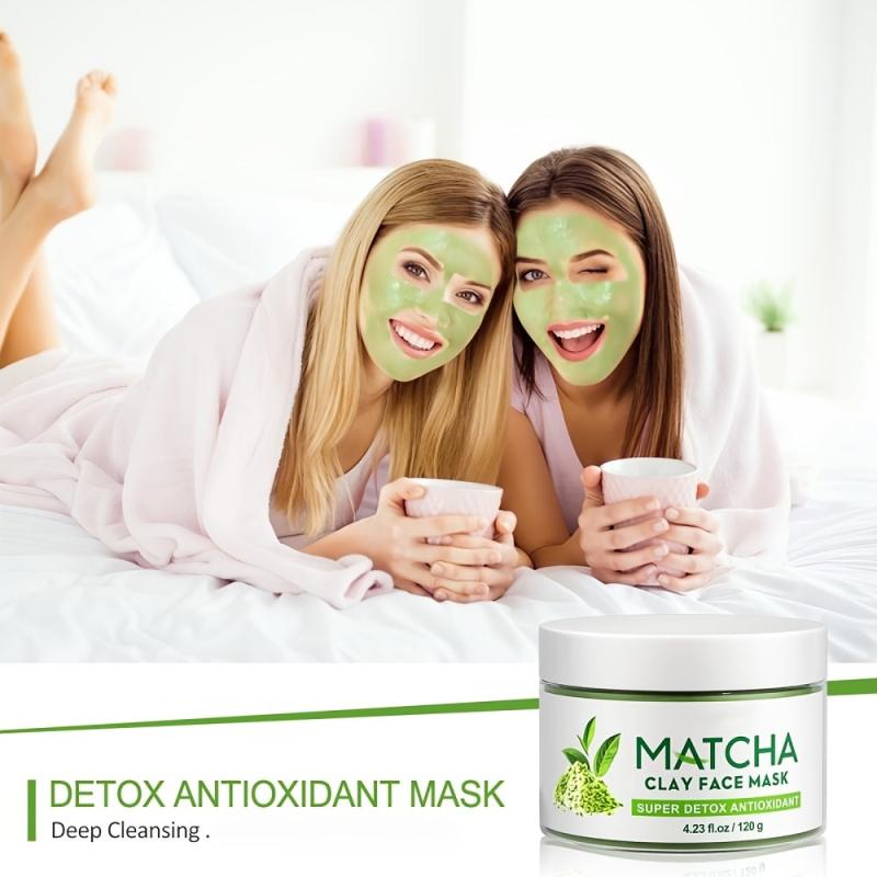 Antioxidant Matcha Green Tea Mud Mask Deep Cleansing Moisturizing Hydrating