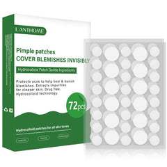 72 Pcs Pimple Patches Hydrocolloid Acne Stickers For Covering Zits Blemishes