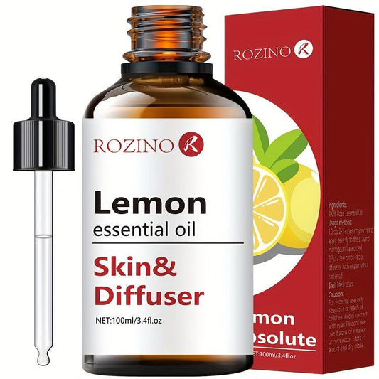 100ml Organic Lemon Essential Oil for Skin Care Massage Aromatherapy