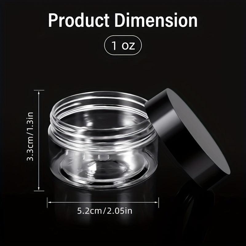 10pcs Clear Plastic Cans with Lids Wide Mouth Storage Containers 1oz