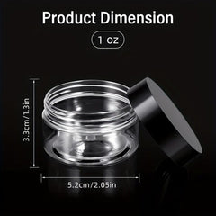 10pcs Clear Plastic Cans with Lids Wide Mouth Storage Containers 1oz