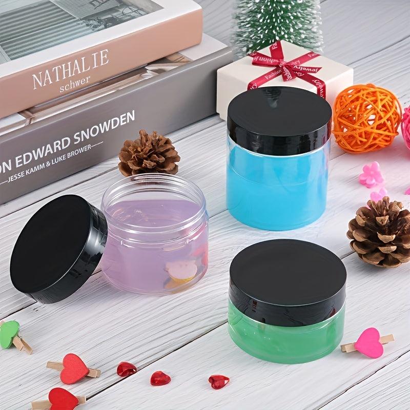 10pcs Clear Plastic Cans with Lids Wide Mouth Storage Containers 1oz