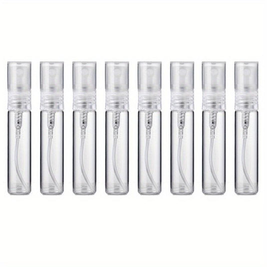 8PCS Perfume Bottle Set 2ml 3ml 5ml 10ml Glass Spray Refillable Empty Bottles