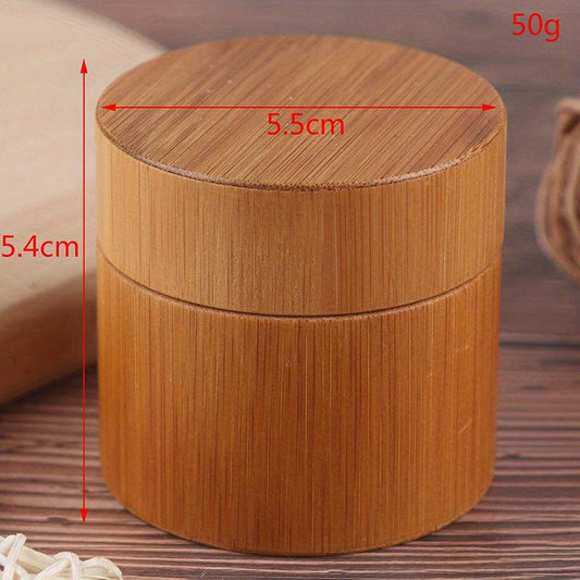 Mini Bamboo Cosmetic Jar for Travel and DIY Makeup Samples