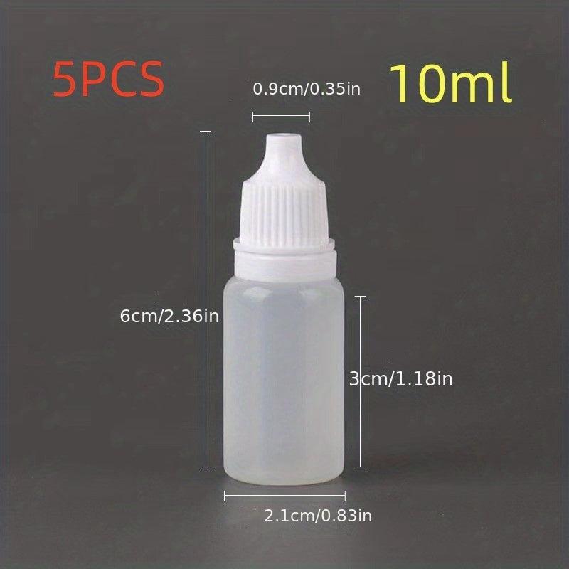 5pcs Eye Liquid Dropper Vials w/ Screw Cap 5ml 10ml 30ml Storage Container
