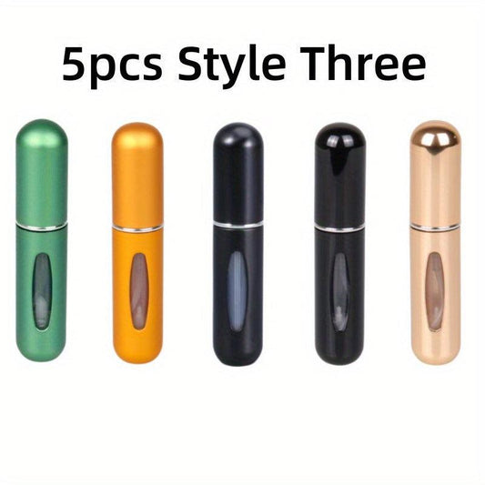 5PCS 5ml Perfume Spray Bottle Portable Atomizer Refillable Mini Bottles