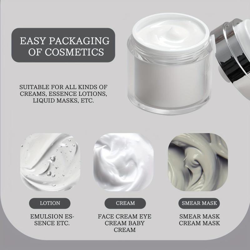 2pcs Empty Airless Pump Cosmetic Jar Container Leak Proof BPA Portable