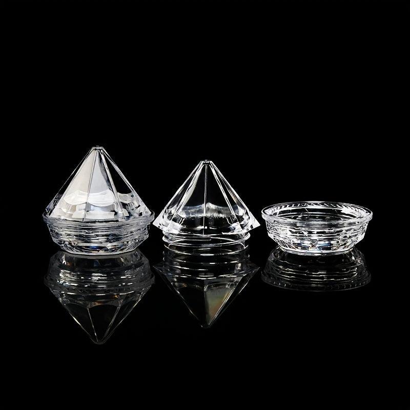 50pcs Clear Refillable Empty Cosmetic Jars Diamond Shape 