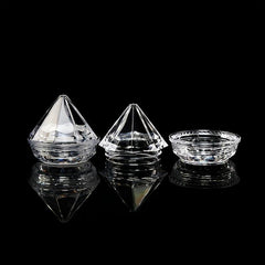 50pcs Clear Refillable Empty Cosmetic Jars Diamond Shape 