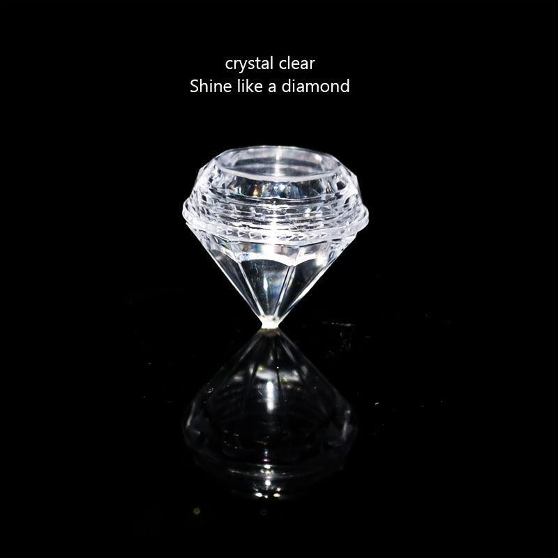 50pcs Clear Refillable Empty Cosmetic Jars Diamond Shape 