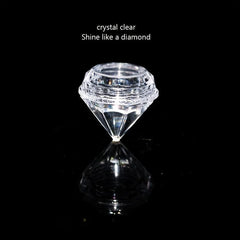 50pcs Clear Refillable Empty Cosmetic Jars Diamond Shape 
