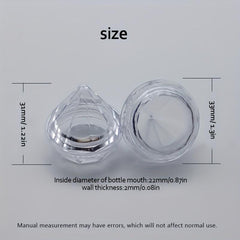 50pcs Clear Refillable Empty Cosmetic Jars Diamond Shape 