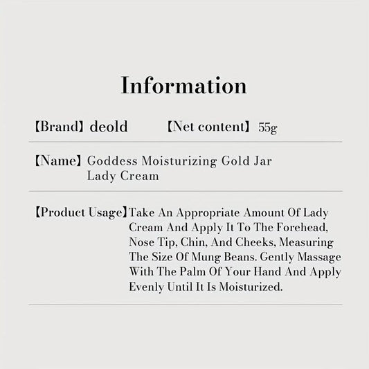 Moisturizing Jar Lady Cream Holiday Gift