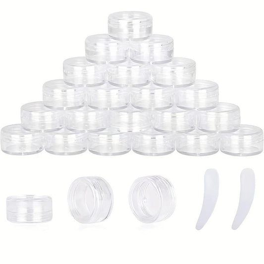 25Pcs 5g Clear Acrylic Jars with Lids - Cosmetic Cream