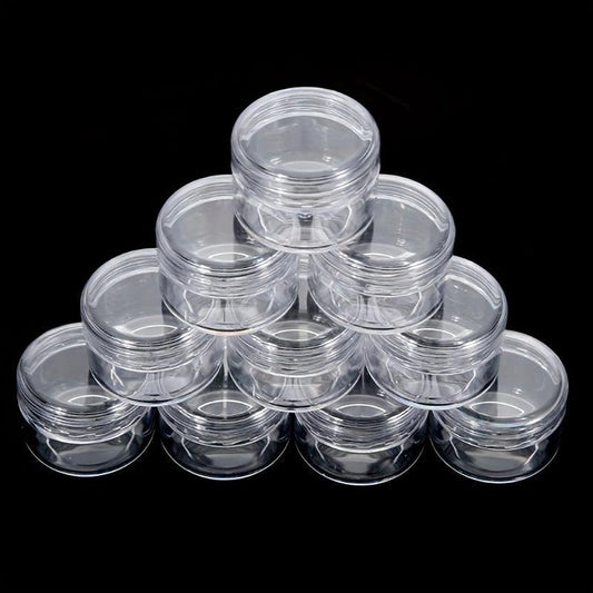 10pcs Clear Makeup Cosmetic Empty Jar Eyeshadow Cream Container