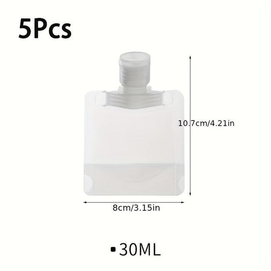 5pcs Travel Makeup Packing Bag 30 50 100 Ml