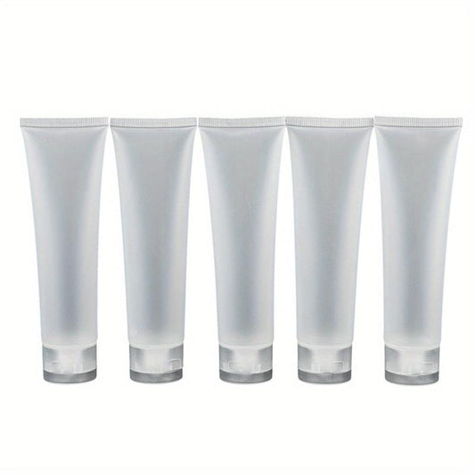 5PCS Clear Tube Cosmetic Containers 20-100ml Travel Lotion Bottles