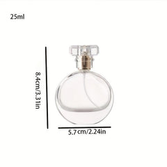 25ml Round Perfume Atomizer Spray Bottle Metal Cosmetic Sample Glass Bottle