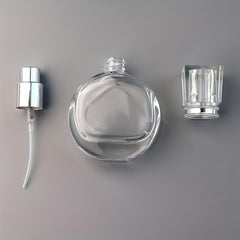 25ml Round Perfume Atomizer Spray Bottle Metal Cosmetic Sample Glass Bottle