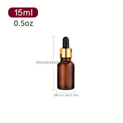 2pcs Leak Proof Glass Bottles Essential Dropper 15ml 0.5oz