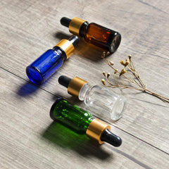2pcs Leak Proof Glass Bottles Essential Dropper 15ml 0.5oz