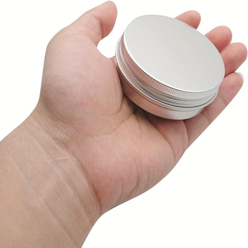 12pcs 2oz Aluminum Tin Jar for Cosmetics Skincare Screw Lid Round Container