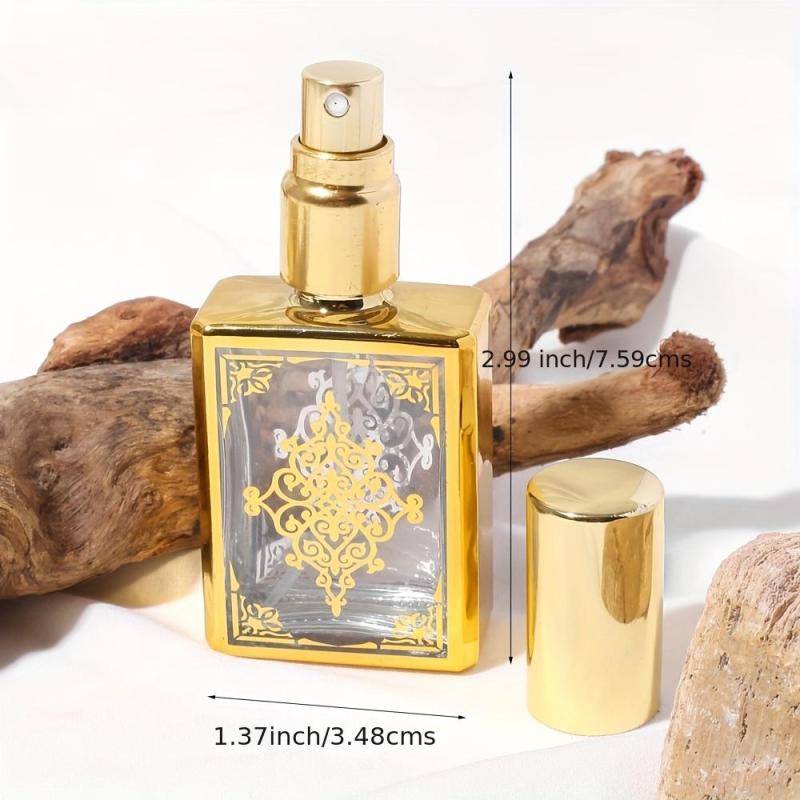 15ml Portable Perfume Spray Bottle - Square Glass Atomizer
