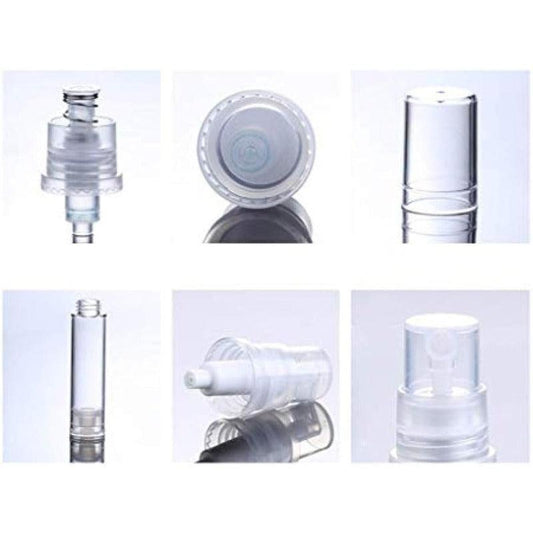 6Pcs 15ml Airless Lotion Bottles Portable Travel Clear Refillable Vacuum Pump