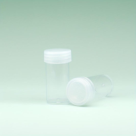 2pcs 10g Transparent Plastic Powder Bottle For Dry Powder Glitter Sequin